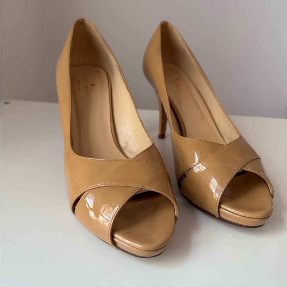 Kate Spade Tan Heels Platform Pumps - Picture 2 of 5